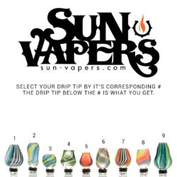 Ghosted Glass Hand Blown Drip Tips Rainbow