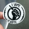 I vape I vote small sticker